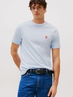 Polera Monogram Logo Celeste Tommy Hilfiger