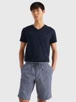 Polera Essential Cotton V-Neck Slim Fit Azul Tommy Hilfiger