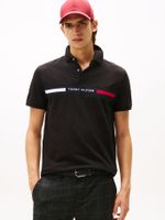 Polo Chest Insert Logo Negro BDS Tommy Hilfiger