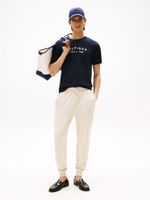 Joggers Essential Terry Con Logo Beige Tommy Hilfiger