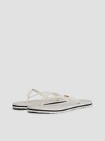 Sandalias Con Logo Esmaltado Blanco Tommy Hilfiger