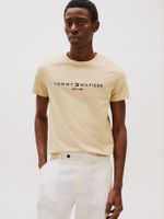 Polera  Logo Slim Fit Beige RBT Tommy Hilfiger