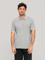 Polo Regular Fit Con Logo Gris Tommy Hilfiger