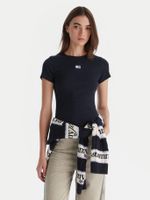 Polera Slim Fit Con Parche Azul Tommy Jeans