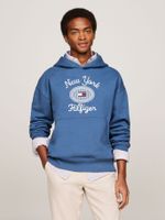 Polerón Hoodie Con Logo Bordado Azul Tommy Hilfiger