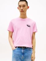 Polera Stack Logo Slim Fit Rosado U06 Tommy Jeans