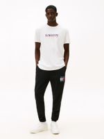Joggers Slim Con Logo Flag Blanco Tommy Jeans