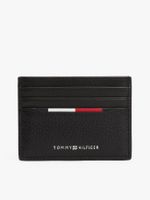 Tarjetero Central De Cuero Negro Tommy Hilfiger