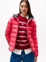 Parka Hooded Acolchada Slim Fit Rosado Tommy Jeans