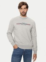 Polerón Stripe Logo Gris Tommy Hilfiger
