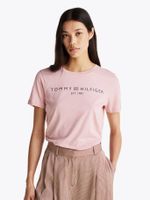 Polera Signature Con Logo Rosado TQN Tommy Hilfiger