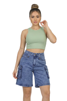 Short Bermuda Cargo Wide Leg Mujer Sophia