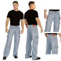 Pantalon Jeans Oversize Cargo Hombre