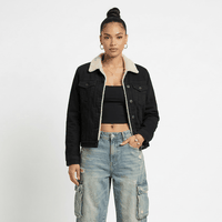 Chaqueta Mezclilla Negra Chiporro Mujer