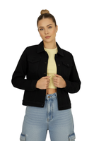 Chaqueta Mezclilla Clasic Woman Mujer Negra