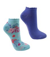 2 Pares Calcetín Bamboo Flores Monarch