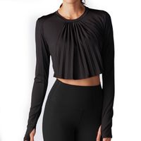 Pleated Long Sleeve Negro