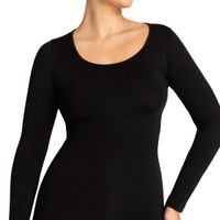 Polera Faja Manga Larga Negro