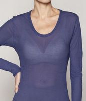 Polera Skin Top Escote Redondo Azul Lasst
