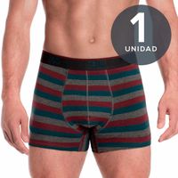 Bóxer Elastico A La Vista Hombre Full Tejido Cotton Spandex Marengo