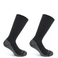 2 Pares Calcetin Cobre + Bamboo Liso Largo Americano Marengo