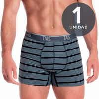 Bóxer Elastico A La Vista Hombre Full Tejido Cotton Spandex Azul