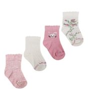 4 Pares Calcetín Bamboo Recién Nacido Rosas Monarch