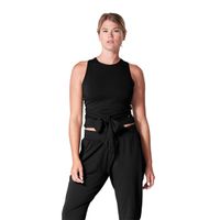 Polera Wrap Around Tank Negro Tavi