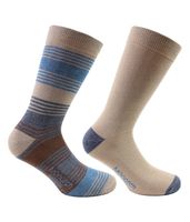2 Pares Calcetín Bamboo Rayas Largo Americano Monarch