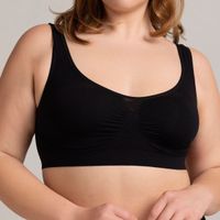 Pack Sostén Basic Ancho Seamless Negro Monarch