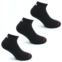 3 Pares Calcetin Bamboo Deportivo Largo 0/4 Negro