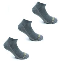 3 Pares Calcetin Cobre + Bamboo Corto Largo 0/4 Gris