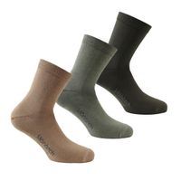 3 Pares Calcetín Algodón Liso Largo 2/4 Camel