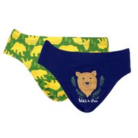 2 Unidades Slip Infantil Algodón Print Oso