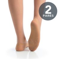 2 Unidades Pie De Media Antideslizante Crema