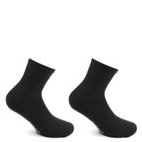 2 Pares Calcetines Algodón Deportivo Liso Negro