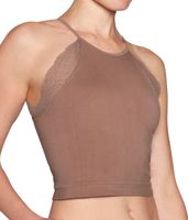 Polera Crop Encaje Seamless Lasst