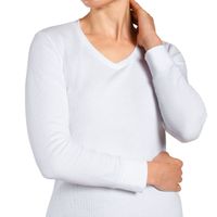 Camiseta Termica Micropanal Cuello V Blanco Monarch