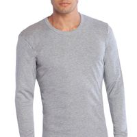 Camiseta M/L Arga Cuello V Hombre Algodón Gris