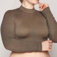 Crop Manga Larga Beatle Verde Musgo Lasst