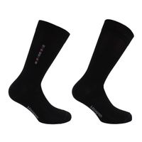 2 Pares Calcetín Hilo Barra Largo Americano Negro