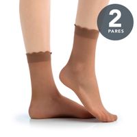 2 Unidades Soquet Beige Oscuro