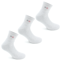 3 Pares Calcetin Algodón Deportivo Largo 2/4 Blanco