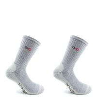 2 Pares Calcetin Cobre + Algodón Deportivo Largo 3/4 Gris