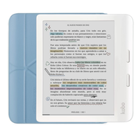 Lector e reader Kobo Libra Colour Blanco con Funda SleepCover Azul