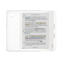 Lector e reader Kobo Libra Colour Blanco con Funda Clear Case Transparente