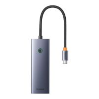 Adaptador HUB 7 en 1 Tipo C a HDMI, USB 3.0, PD y SD/TF - Baseus - Gris