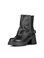 Botin Casual Mujer Negro Eco Cuero Comodo Weide CZY606