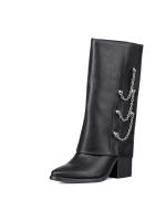 Botas Largas Mujer Eco Cuero Tacon Grueso De Moda Weide DH82