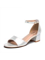 Sandalia Taco  Plateada Fiesta Mujer Weide QIU238